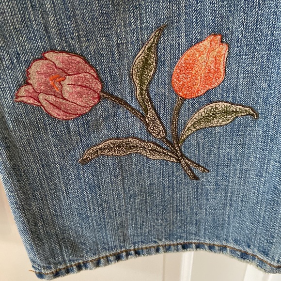 Z. Cavaricci Embroidered Flare Jeans - Picture 6 of 16